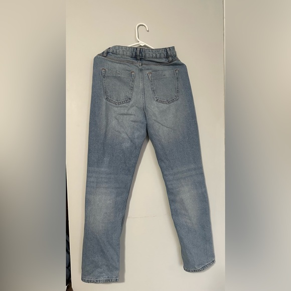 Miss Selfridge high rise relaxed dad jean with rips - Picture 6 of 6